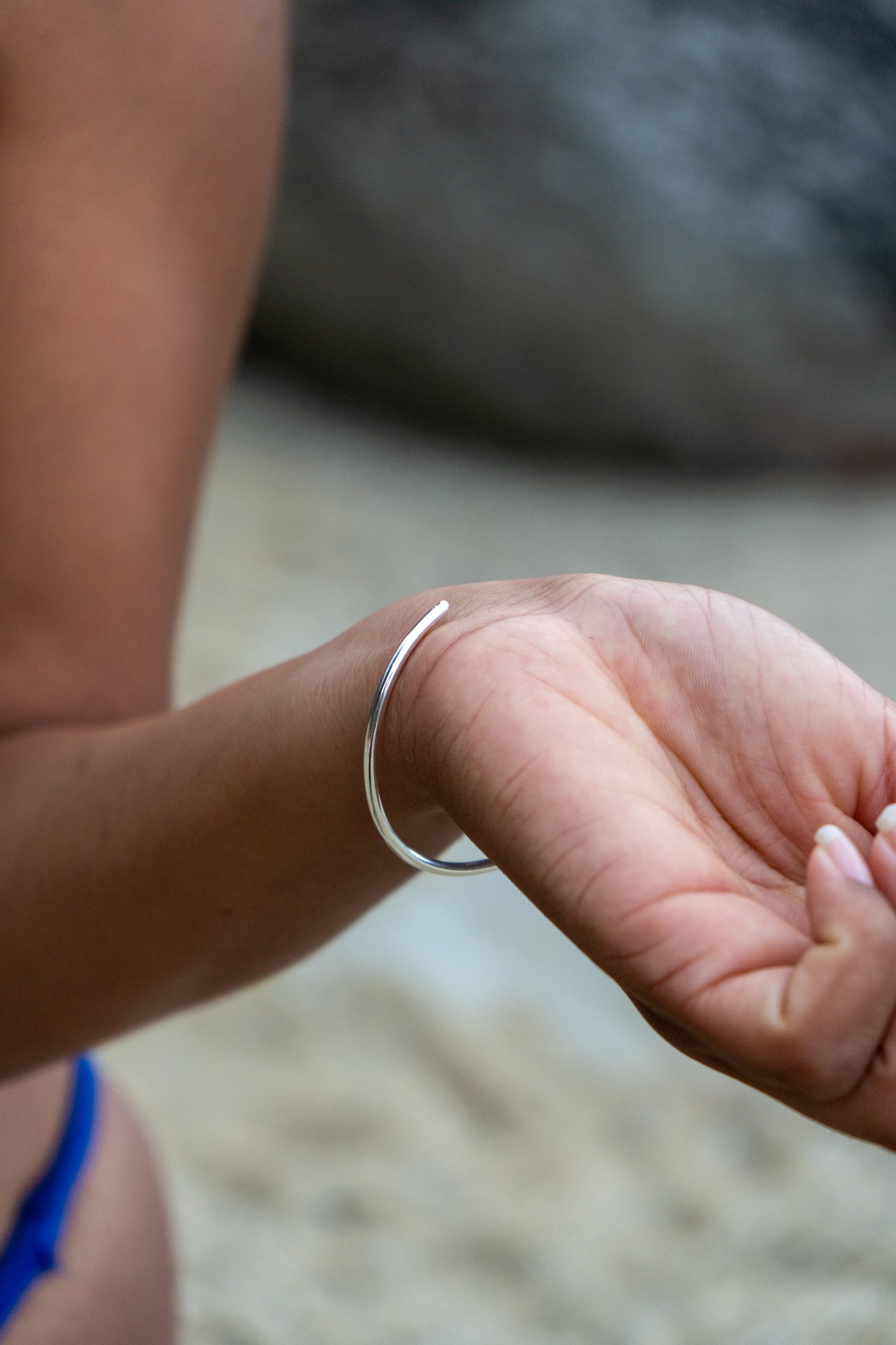 CRESCENT CUFF | SILVER BANGLE