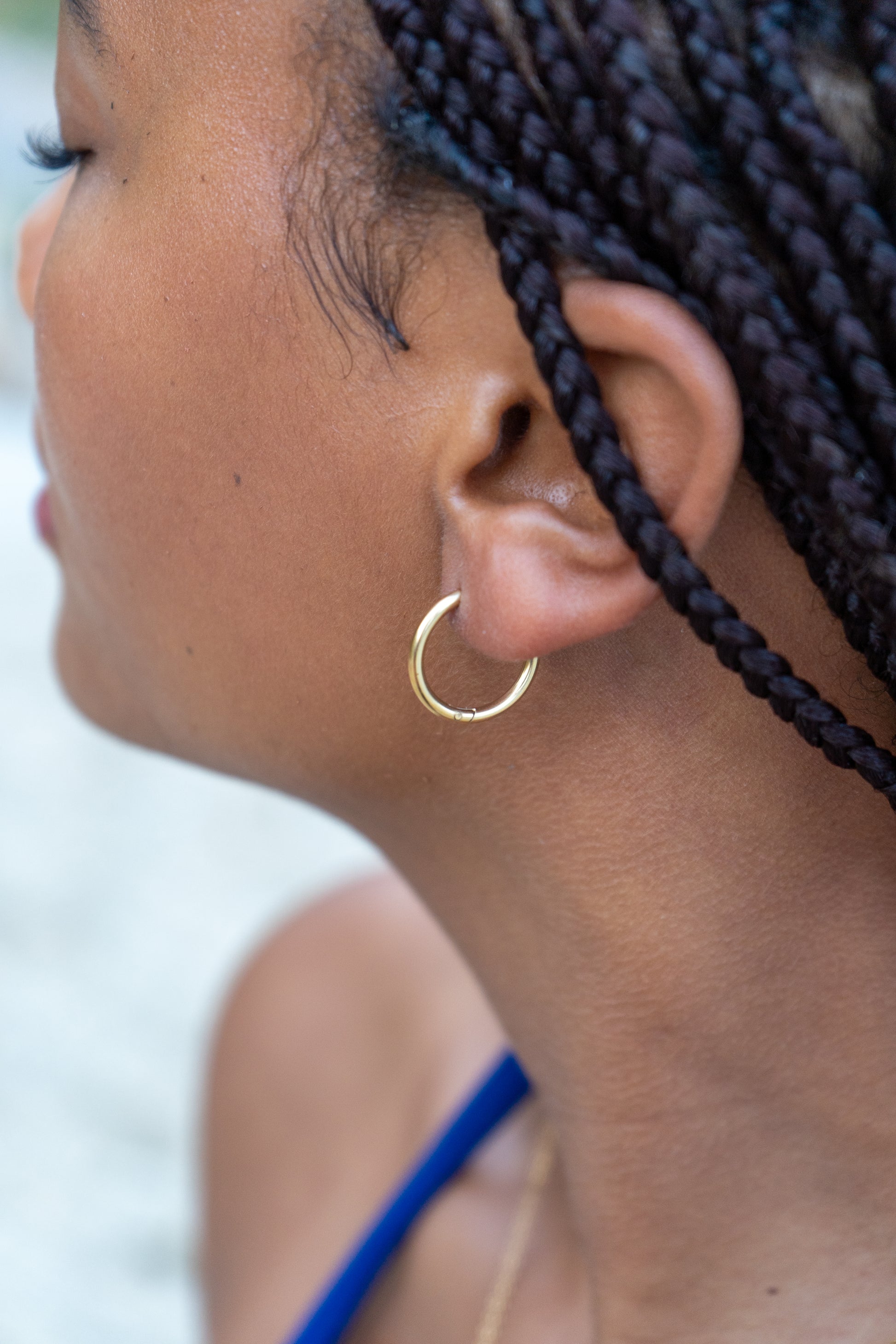 gold hoop earrings